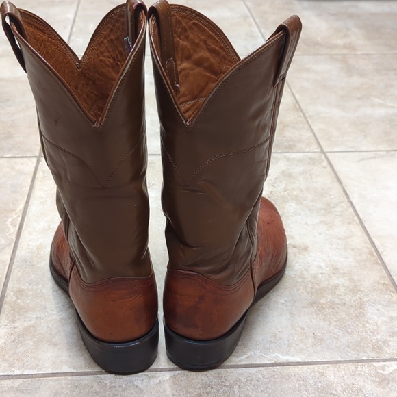 Vintage Nocona Smooth Ostrich - 10.5D Cognac - Picture 7 of 12